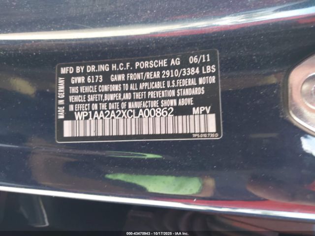 2012 PORSCHE CAYENNE WP1AA2A2XCLA00862 Photo 8