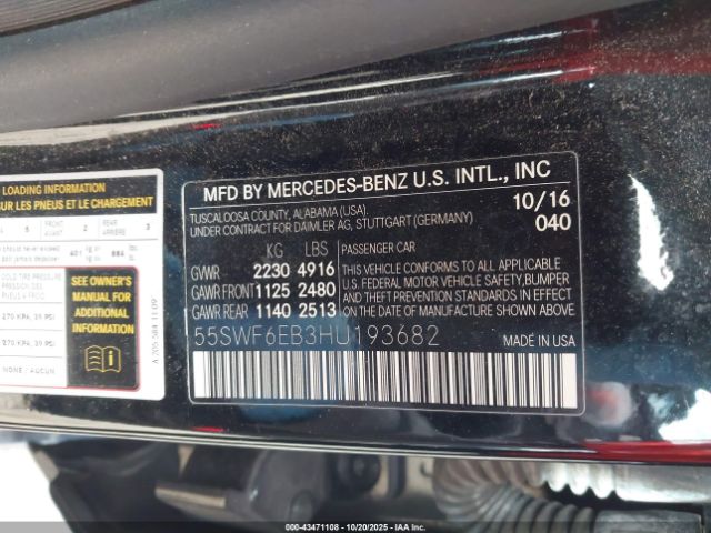 2017 MERCEDES-BENZ AMG C 43 55SWF6EB3HU193682 Photo 8