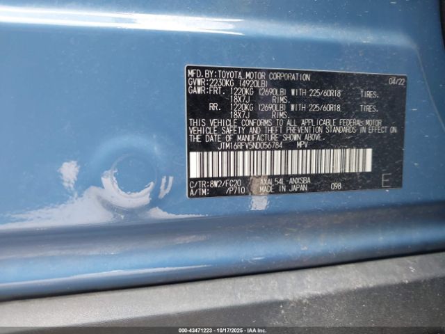 2022 TOYOTA RAV4 HYBRID JTM16RFV5ND056784 Photo 8