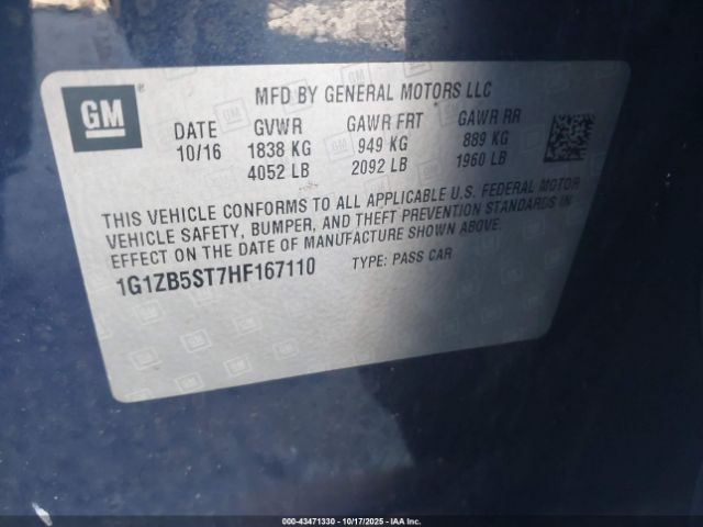 2017 CHEVROLET MALIBU 1G1ZB5ST7HF167110 Photo 8