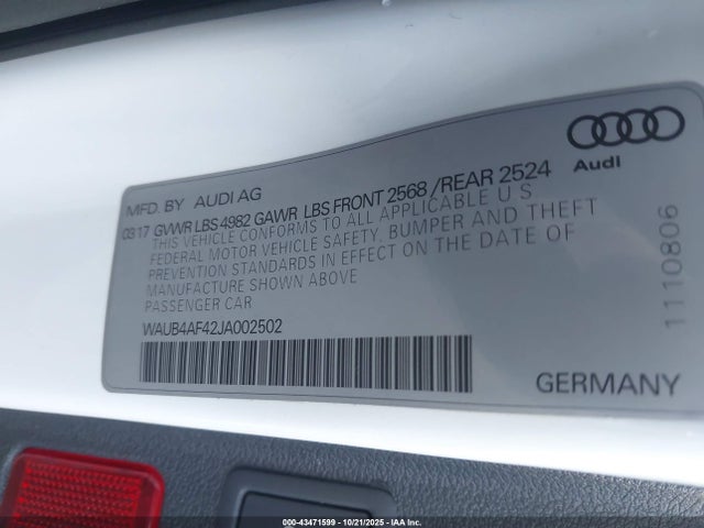 2018 AUDI S4 WAUB4AF42JA002502 Photo 8