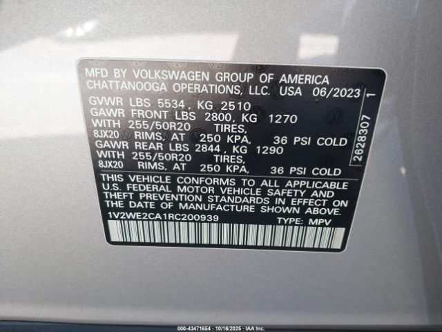2024 VOLKSWAGEN ATLAS CROSS SPORT 1V2WE2CA1RC200939 Photo 8