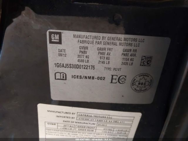 2013 CADILLAC ATS 1G6AJ5S30D0122176 Photo 8