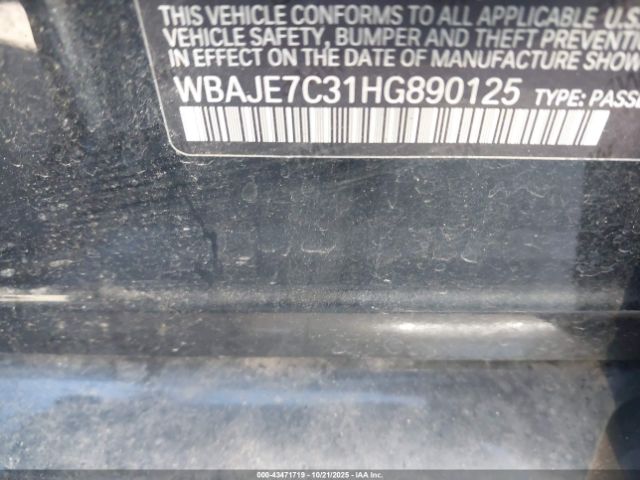 2017 BMW 540I WBAJE7C31HG890125 Photo 8