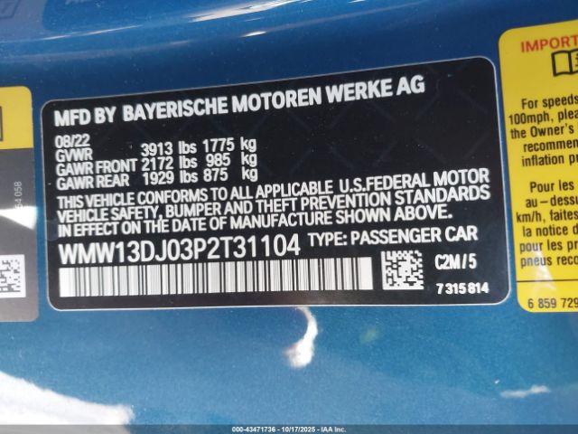 2023 MINI SE HARDTOP WMW13DJ03P2T31104 Photo 8