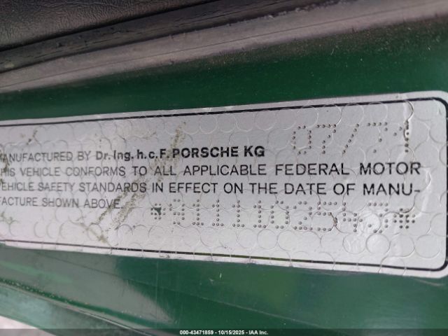 1971 PORSCHE 911 9111102543 Photo 8