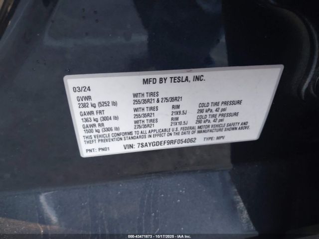 2024 TESLA MODEL Y 7SAYGDEF9RF054062 Photo 8