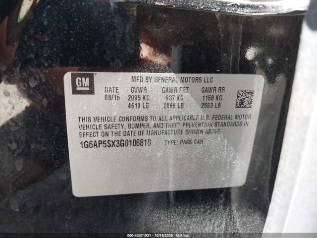 2016 CADILLAC CTS 1G6AP5SX3G0106818 Photo 8