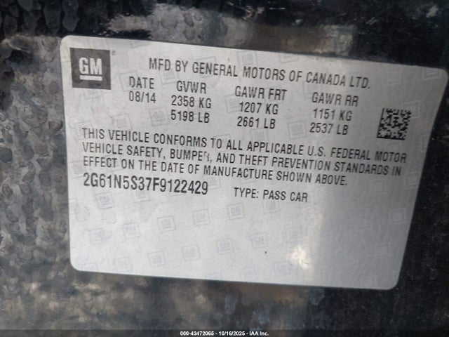 2015 CADILLAC XTS 2G61N5S37F9122429 Photo 8