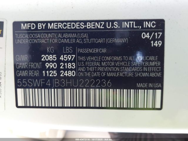 2017 MERCEDES-BENZ C 300 55SWF4JB3HU222236 Photo 8