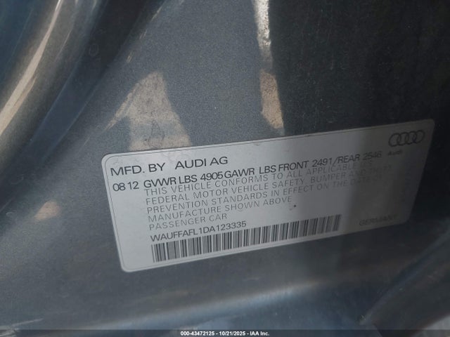 2013 AUDI A4 WAUFFAFL1DA123335 Photo 8