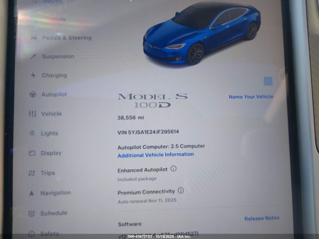 2018 TESLA MODEL S 5YJSA1E24JF295614 Photo 6