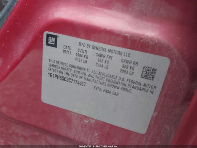 2012 CHEVROLET CRUZE 1G1PH5SC2C7174457 Photo 8