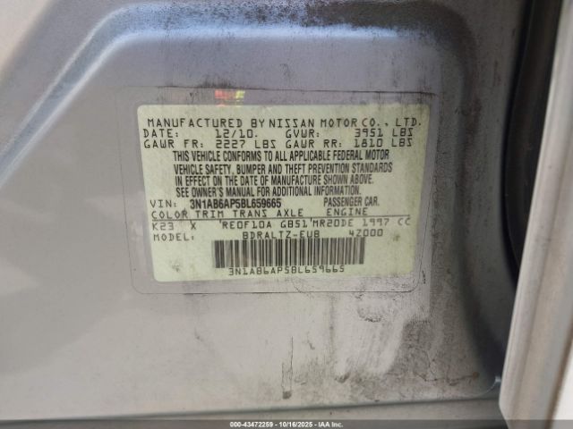 2011 NISSAN SENTRA 3N1AB6AP5BL659665 Photo 8