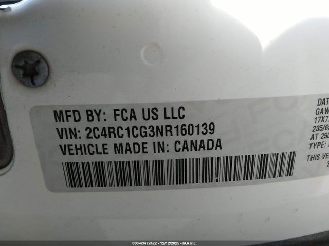 2022 CHRYSLER VOYAGER 2C4RC1CG3NR160139 Photo 8