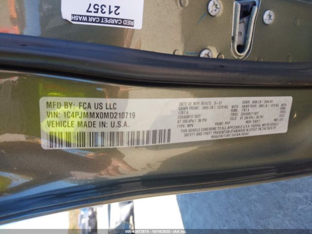 2021 JEEP CHEROKEE 1C4PJMMX0MD210719 Photo 8