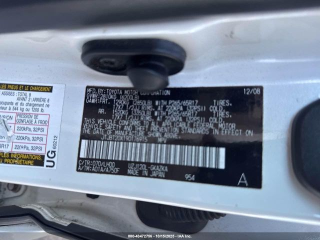 2009 LEXUS GX 470 JTJBT20X190176915 Photo 8