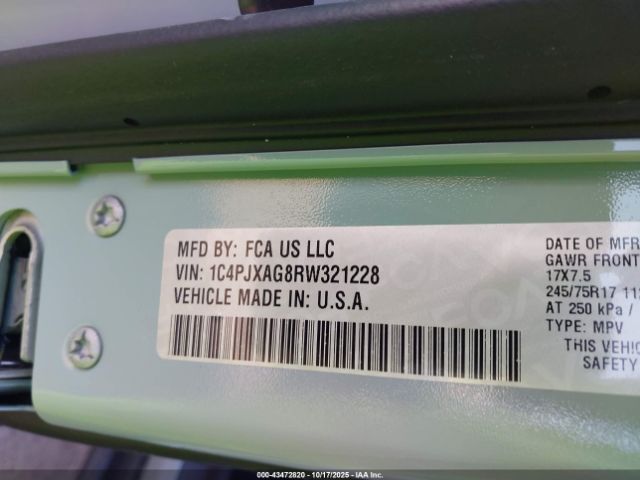 2024 JEEP WRANGLER 1C4PJXAG8RW321228 Photo 8