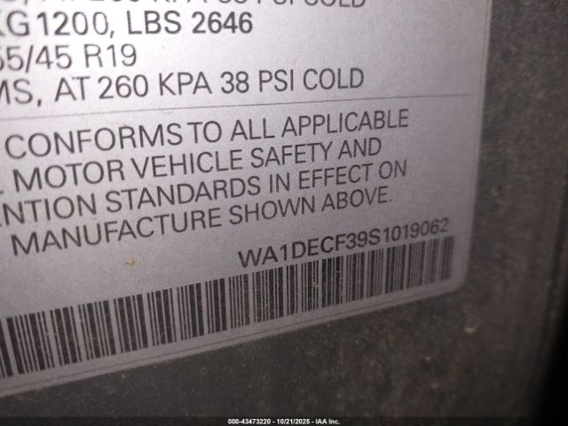 2025 AUDI Q3 WA1DECF39S1019062 Photo 8