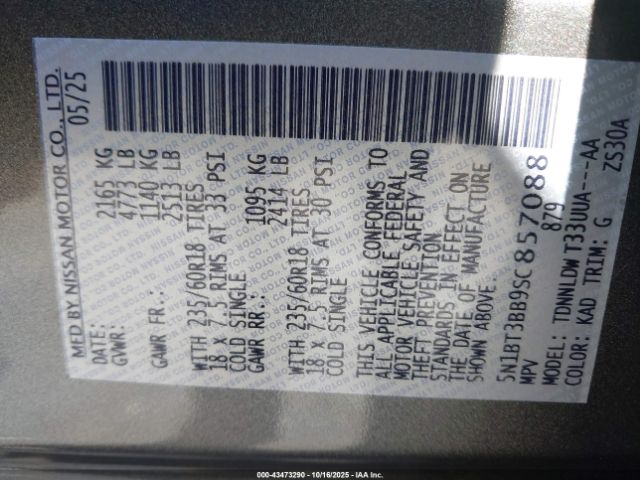 2025 NISSAN ROGUE 5N1BT3BB9SC857088 Photo 8