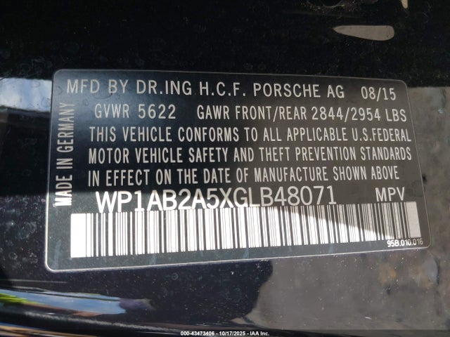 2016 PORSCHE MACAN WP1AB2A5XGLB48071 Photo 8