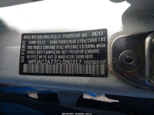 2012 PORSCHE PANAMERA WP0AC2A77CL090317 Photo 8