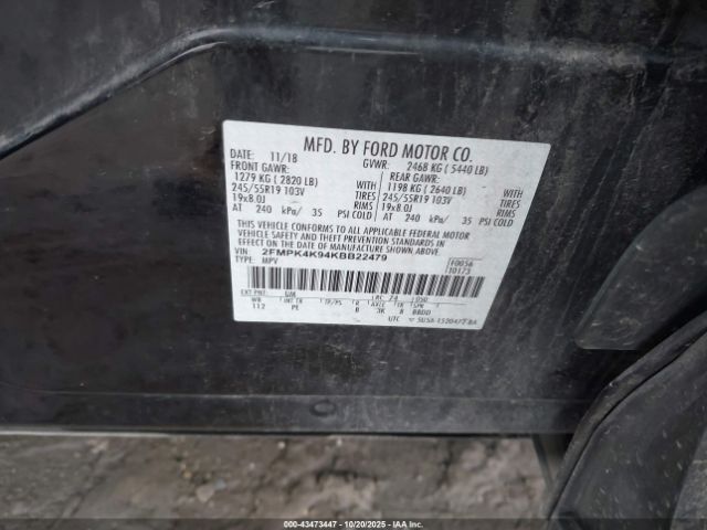 2019 FORD EDGE 2FMPK4K94KBB22479 Photo 8