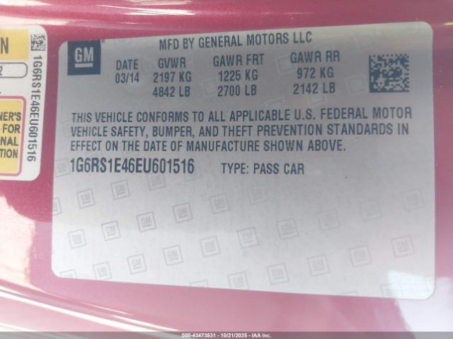 2014 CADILLAC ELR 1G6RS1E46EU601516 Photo 8