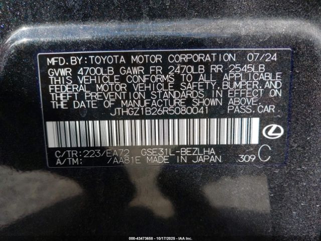2024 LEXUS IS 350 JTHGZ1B26R5080041 Photo 8
