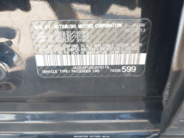 2014 MITSUBISHI LANCER JA32U2FU2EU016119 Photo 8