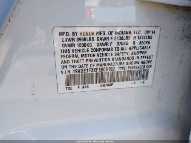 2015 ACURA ILX 19VDE1F3XFE006150 Photo 8