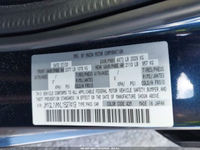 2020 MAZDA MAZDA6 JM1GL1VMXL1527419 Photo 8