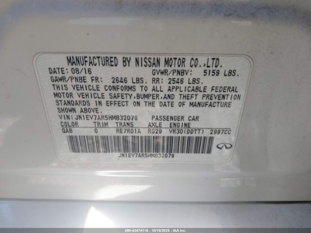 2017 INFINITI Q50 JN1EV7AR5HM832079 Photo 8