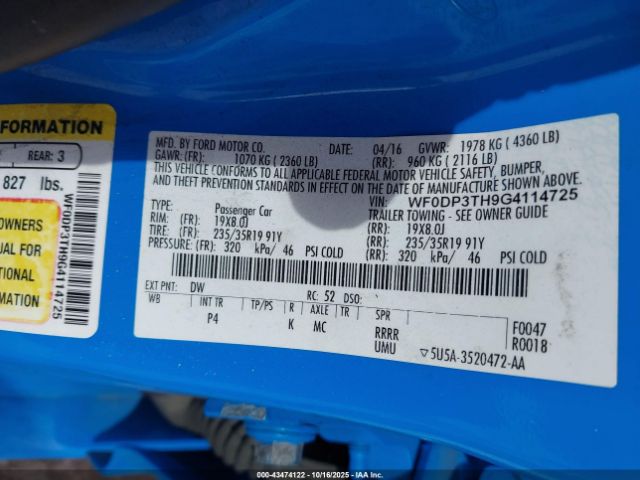 2016 FORD FOCUS RS WF0DP3TH9G4114725 Photo 8