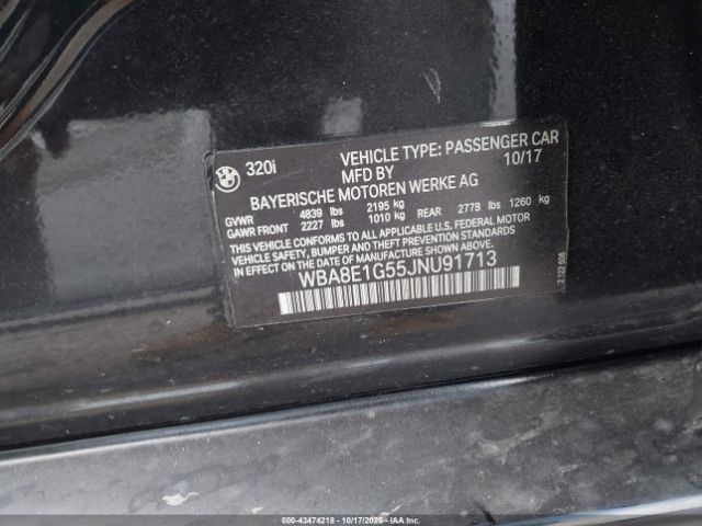 2018 BMW 320I WBA8E1G55JNU91713 Photo 8