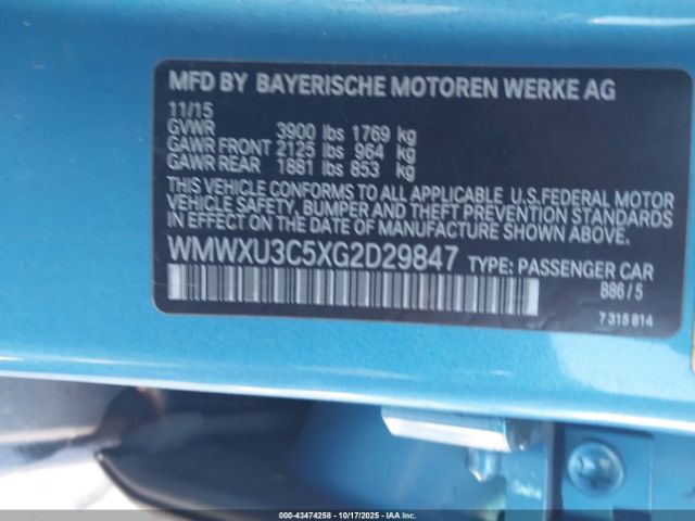 2016 MINI HARDTOP WMWXU3C5XG2D29847 Photo 8