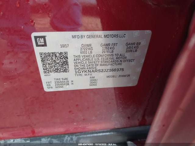 2018 CADILLAC XT5 1GYKNARS2JZ160375 Photo 8