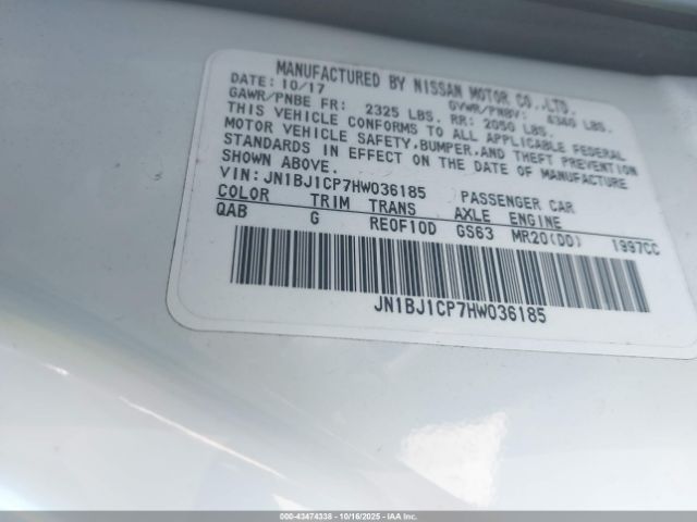 2017 NISSAN ROGUE SPORT JN1BJ1CP7HW036185 Photo 8