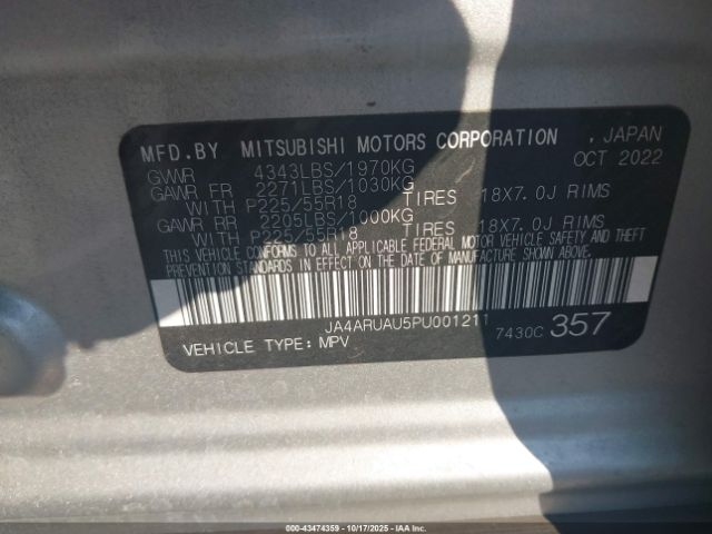 2023 MITSUBISHI OUTLANDER SPORT JA4ARUAU5PU001211 Photo 8