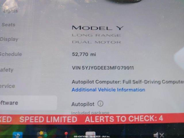 2021 TESLA MODEL Y 5YJYGDEE3MF079911 Photo 6