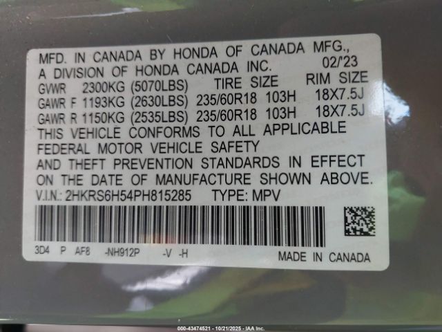 2023 HONDA CR-V HYBRID 2HKRS6H54PH815285 Photo 8
