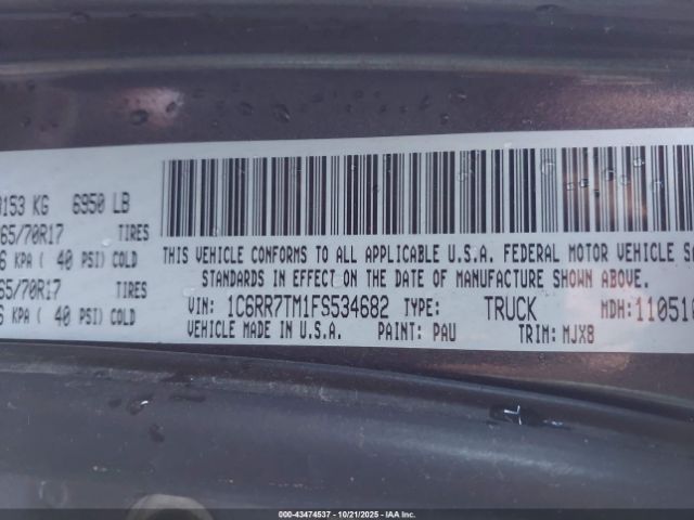 2015 RAM 1500 1C6RR7TM1FS534682 Photo 8