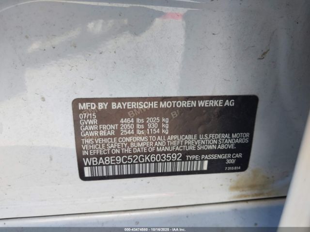 2016 BMW 328I WBA8E9C52GK603592 Photo 8