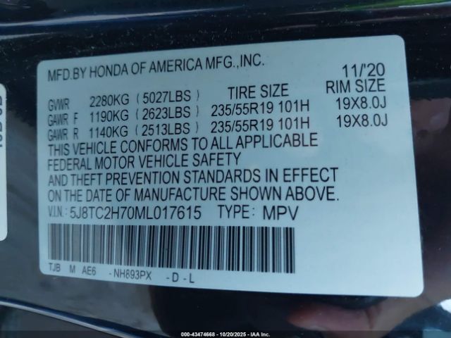 2021 ACURA RDX 5J8TC2H70ML017615 Photo 8