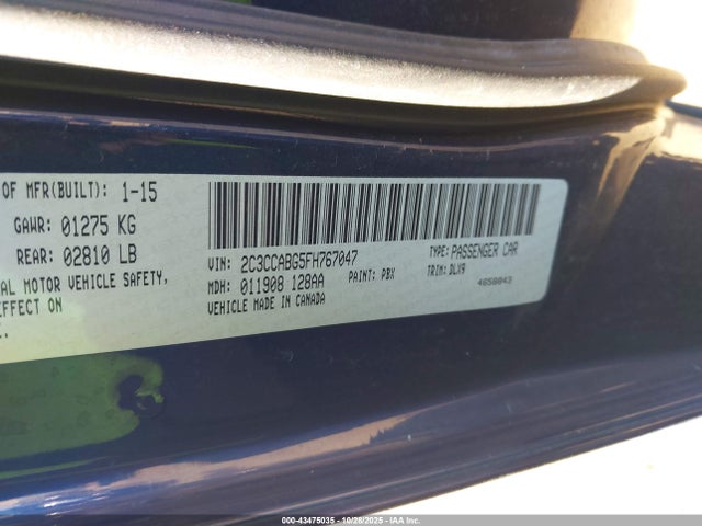 Aukcja sprzedaży 2015 Chrysler 300 300s, vin: 2C3CCABG5FH767047, numer aukcji: 43475035