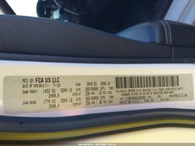 2016 DODGE DURANGO 1C4RDHAG0GC483343 Photo 8