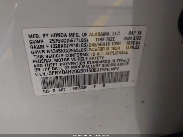 2016 ACURA MDX 5FRYD4H20GB016083 Photo 8