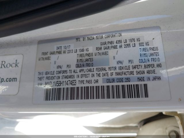 2017 MAZDA MAZDA6 JM1GL1V58H1147463 Photo 8