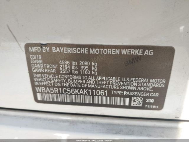 2019 BMW 330I WBA5R1C56KAK11061 Photo 8