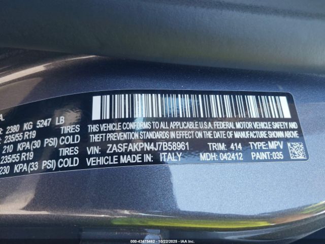 2018 ALFA ROMEO STELVIO ZASFAKPN4J7B58961 Photo 8